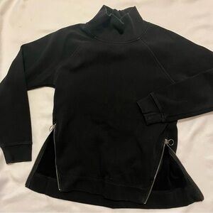 Athleta Black Ribbed Turtleneck